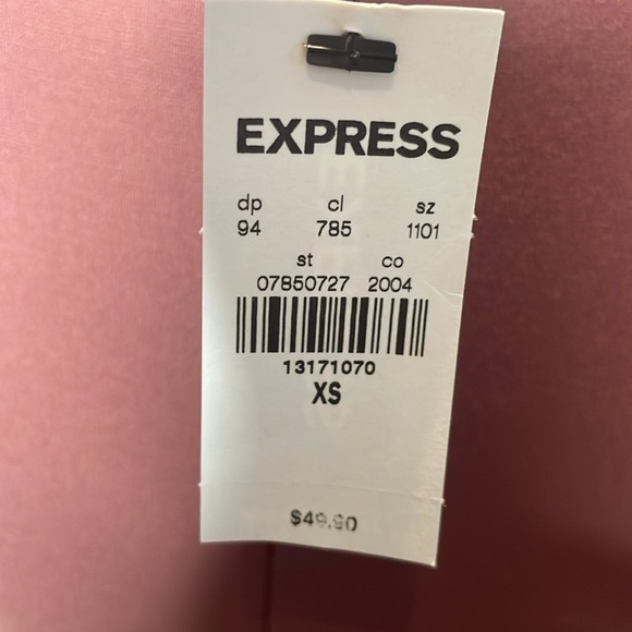 Express Mauve V Neck Ruched Knit Dress. XS - Picture 7 of 10